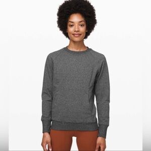 Lululemon Scuba Crew Heathered Speckled Black White Gray Sweatshirt Size…